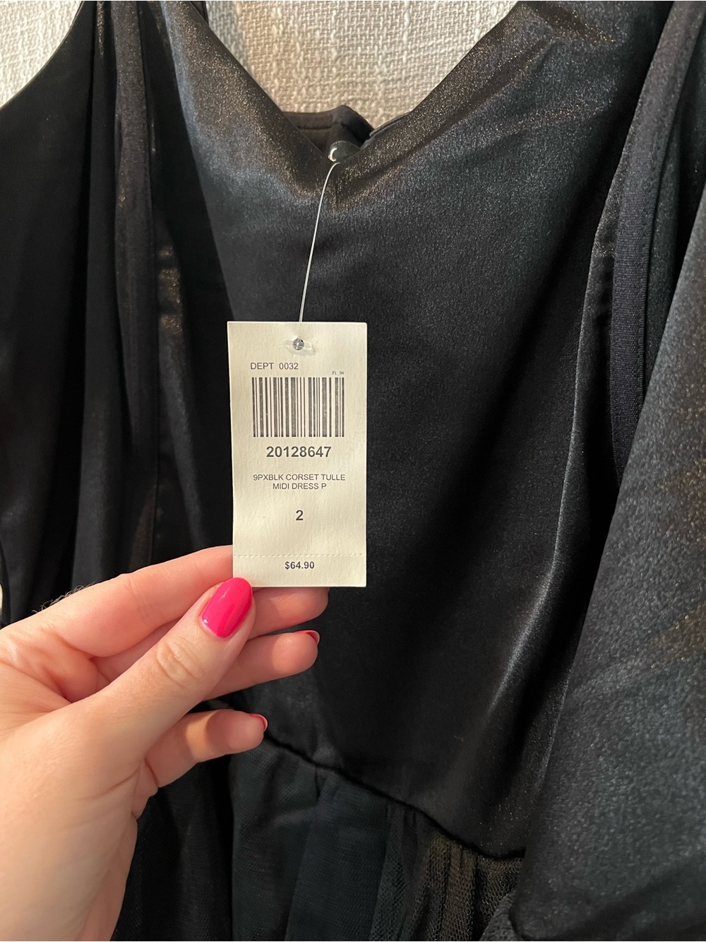 Cosmic Aura Black Corset Tulle Midi Dress Plus Size NWT Sz 2 - Picture 6 of 6